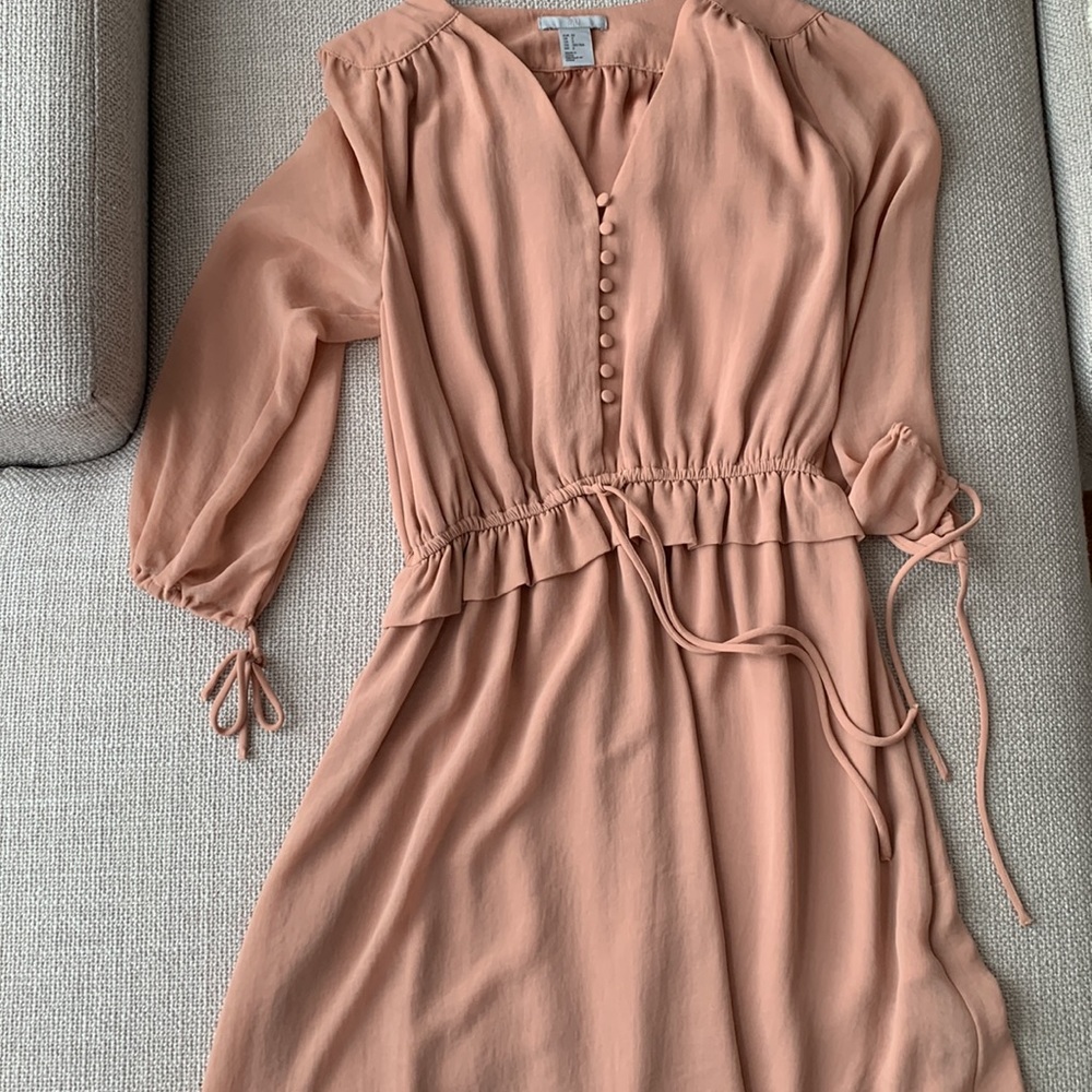h&m long sleeve flowy dress